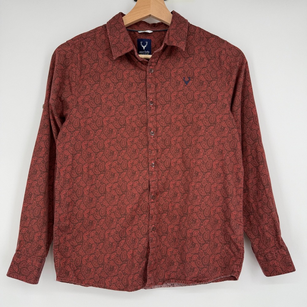 Allen Solly Sport Paisley Button Down Long Sleeve Shirt Western 11-12 years